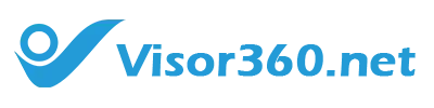 Logotipo Web Visor360 net azul
