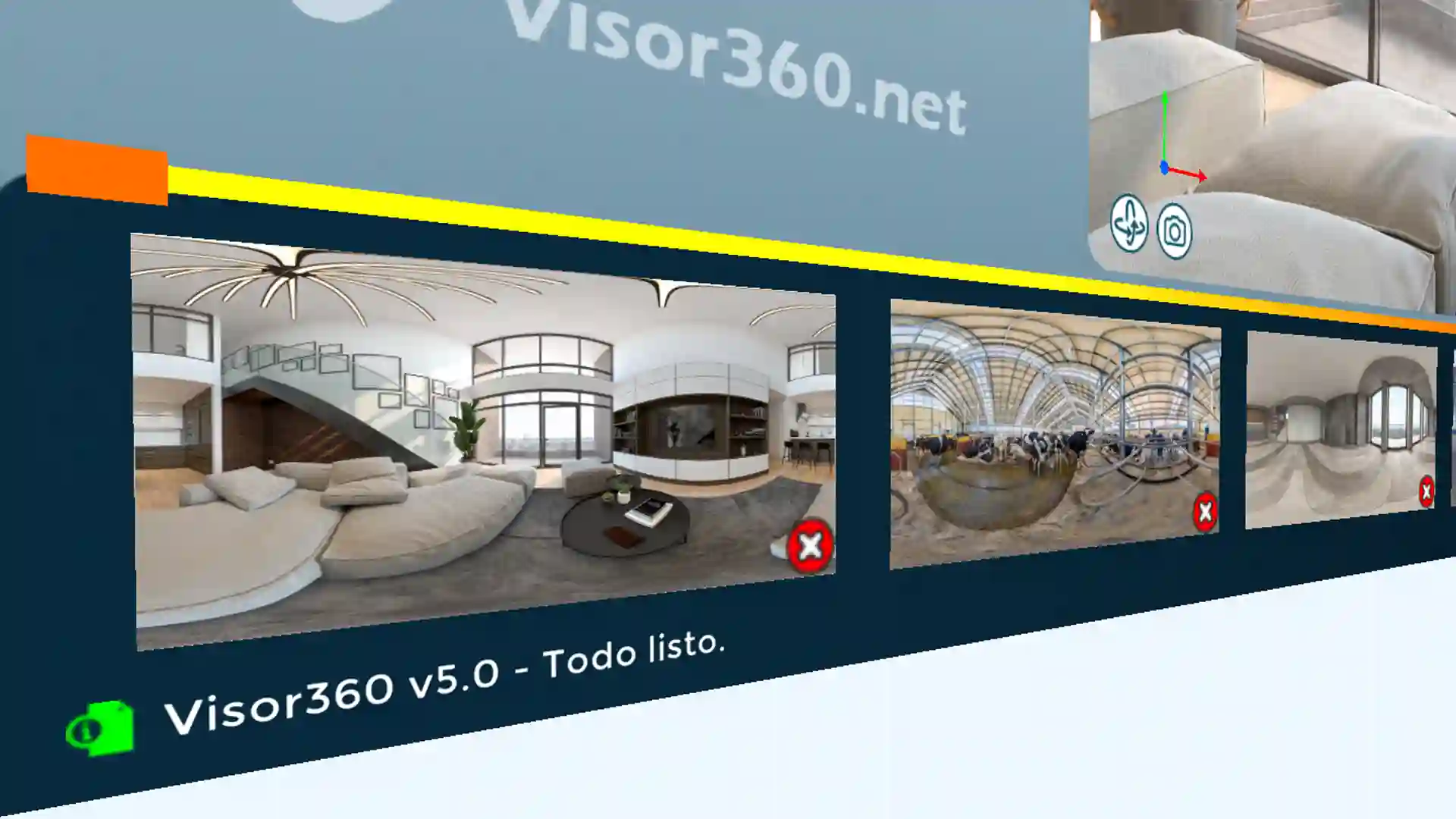 Galería de imágenes 360 - Características de Visor360